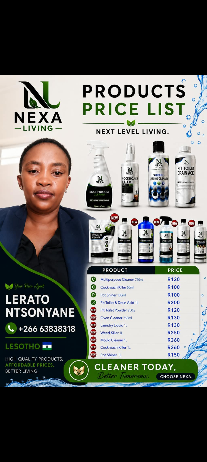 Nexa living cleaning products