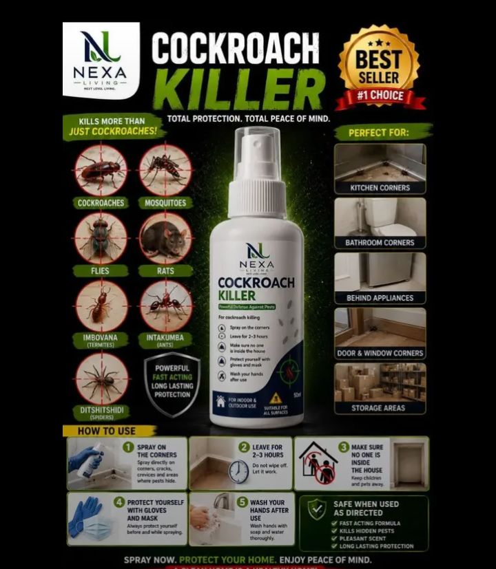 Cockroach killer,e bolaea maphele le litshitshili,likokonyana tse ntsho, litshintsi le monoang le li