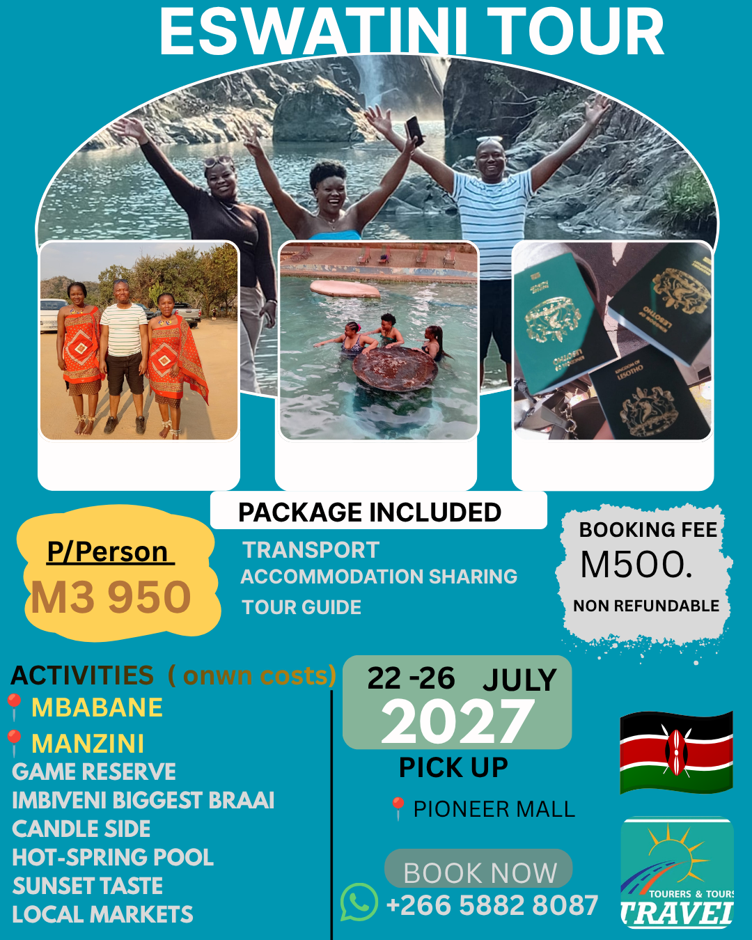 Eswatini 2027 , reserve your seat now +266  58828087