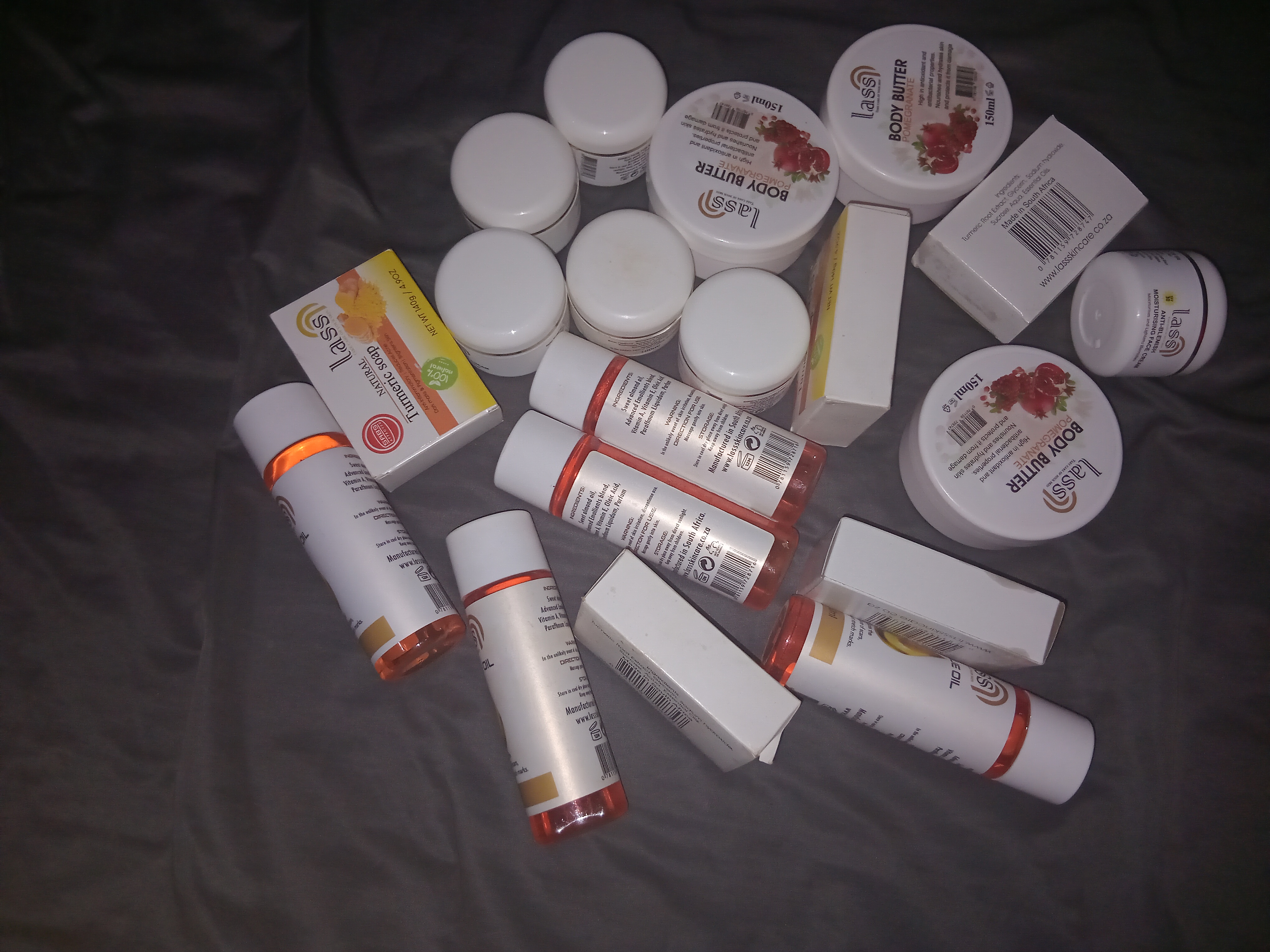 Stock sa lona se teng, combo kena le ea M480, turmeric soap, tissue oil, anti-blemish le body butter