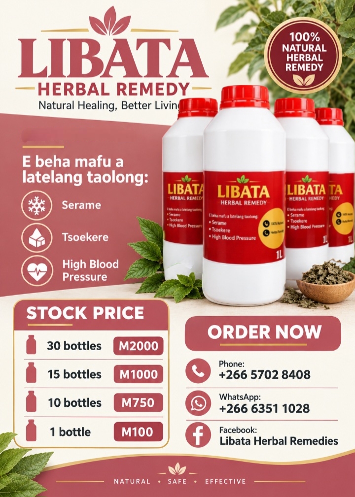 Tsoekere le high blood ha li ske tsao tsoela taolong LIBATA HERBAL REMEDY  entse le teng,athe ha ele