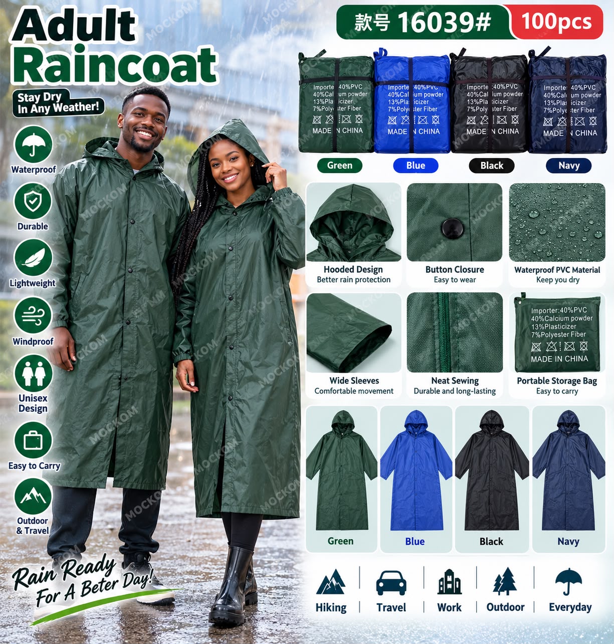 Quality rain coats 100